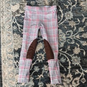 Girls plaid riding leggings